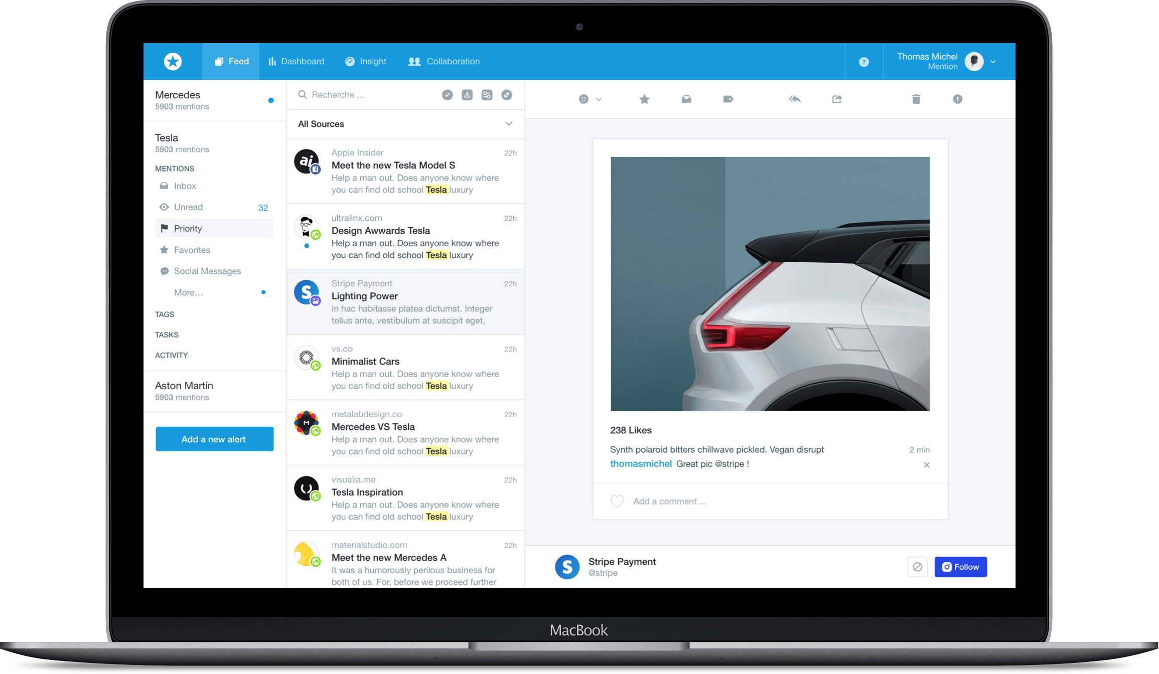 Monitor conversations all over Instagram from the Mention app.