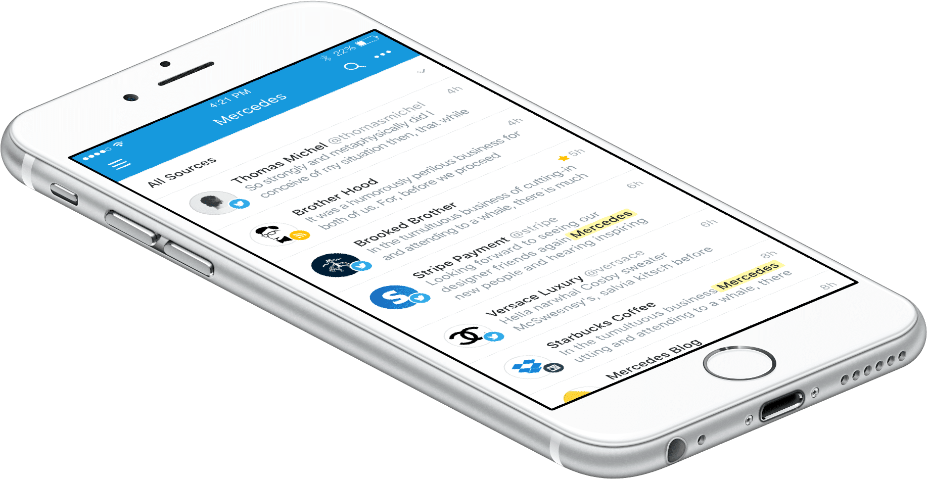 Mention's mobile app is the perfect tool for brand tracking on the go.
