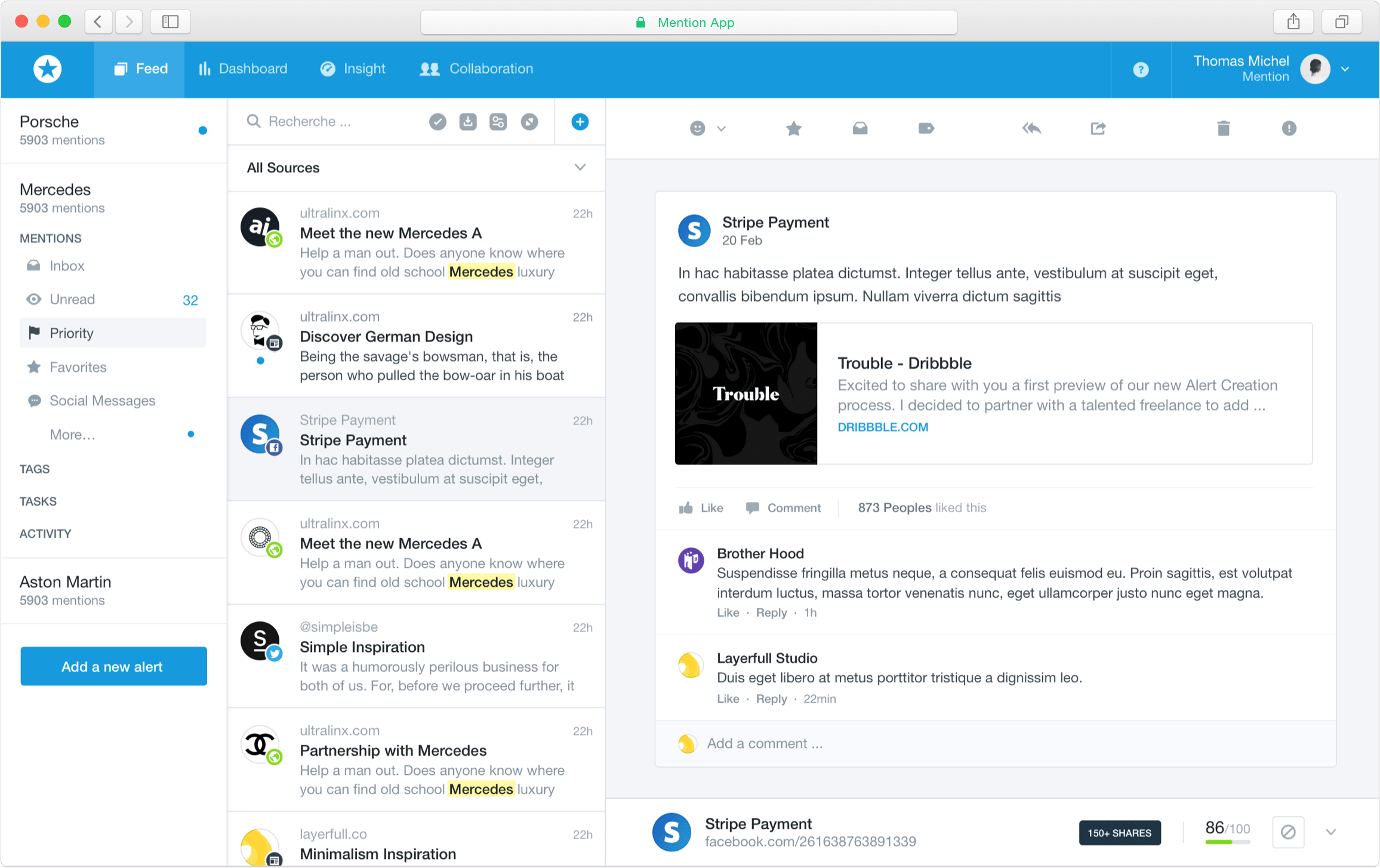Social media monitoring is easy with Mention