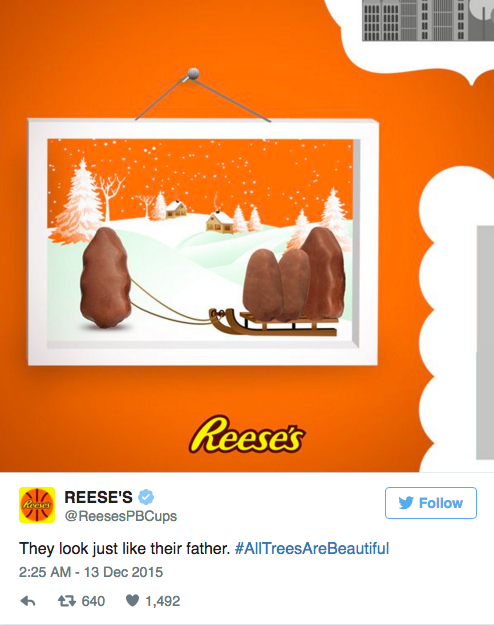 Reese's christmas tree campaign