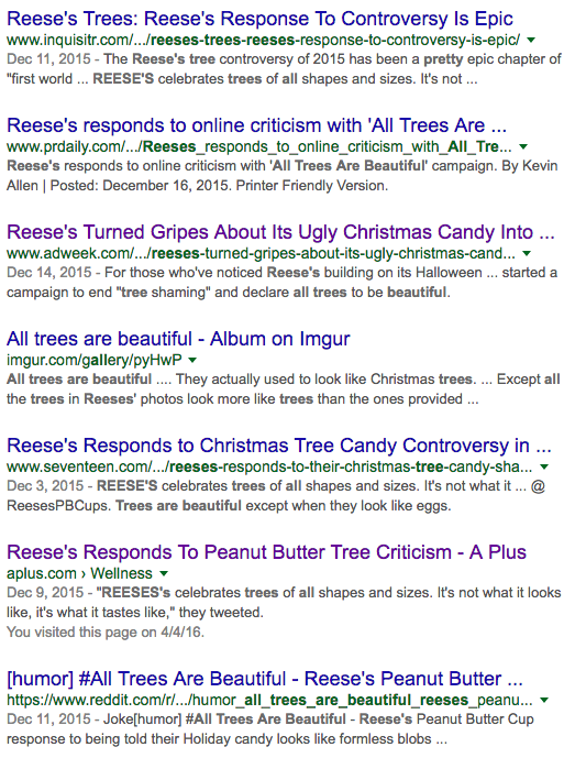 Reese's press coverage