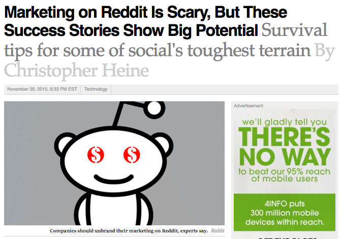 reddit marketing article