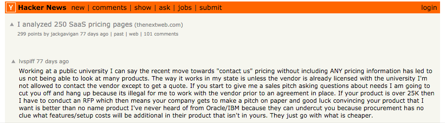 hacker news post