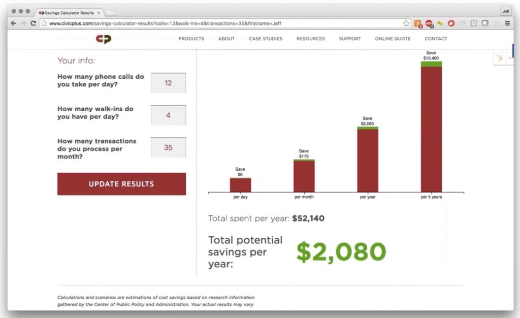 Calculators help to attract buyers, and assist sales.