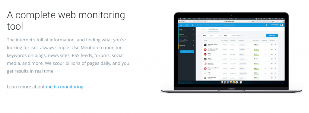 Mention's new landing pages are search engine optimized