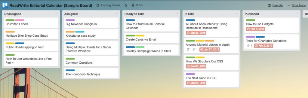 ReadWrite Editorial Calendar