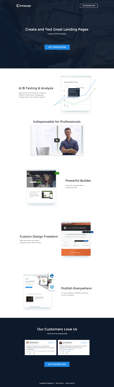 landing pages