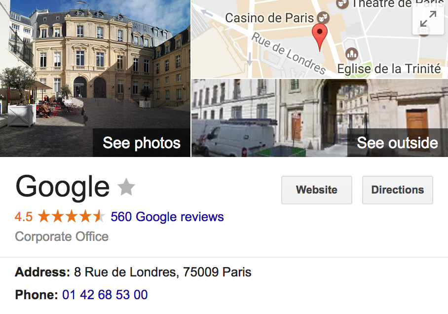 google paris reputation management