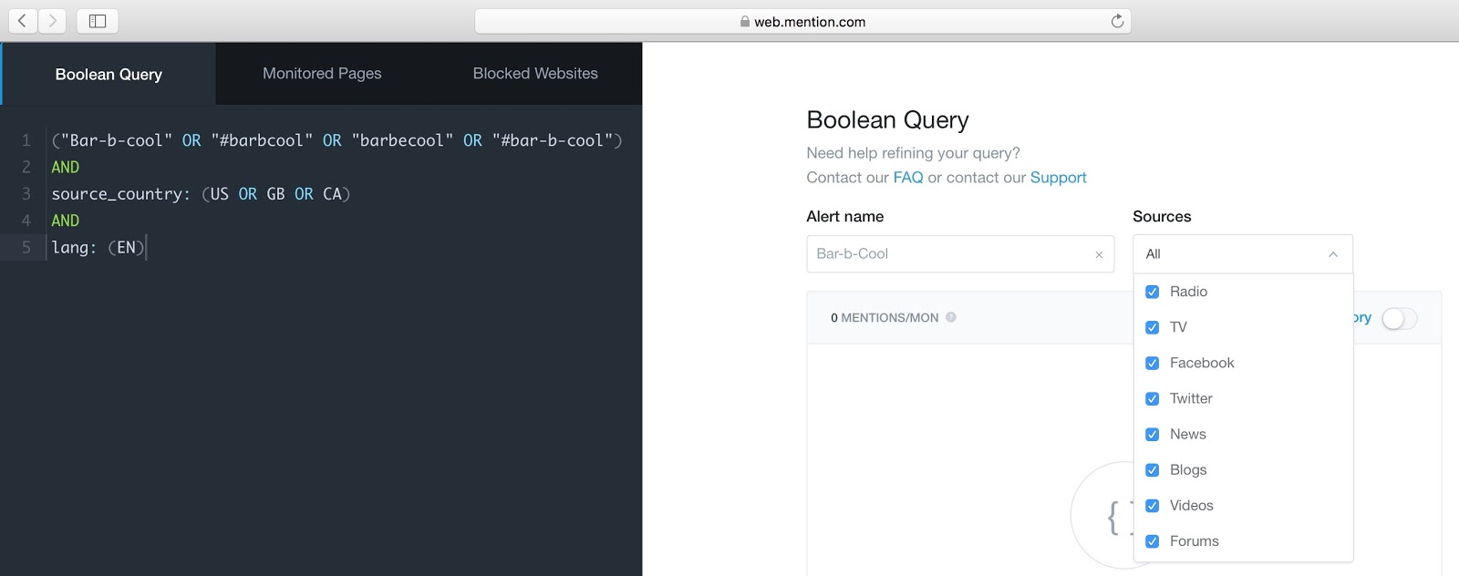 boolean monitor client marketing campaigns