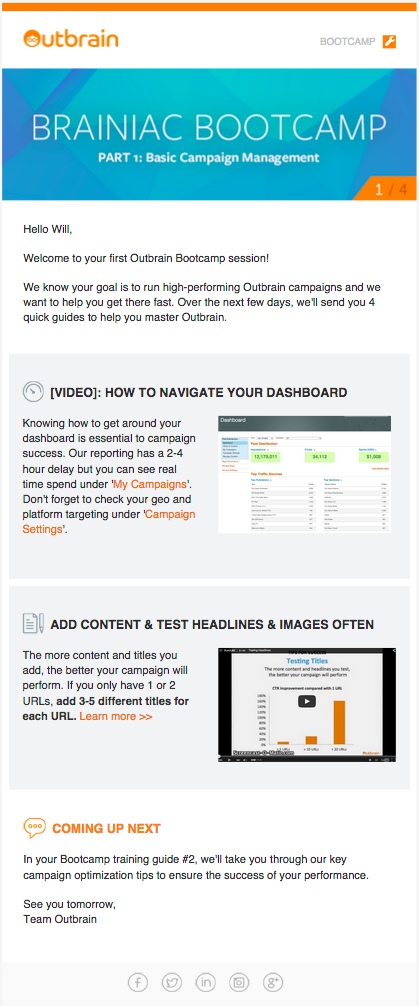 Outbrain helps to keep customers