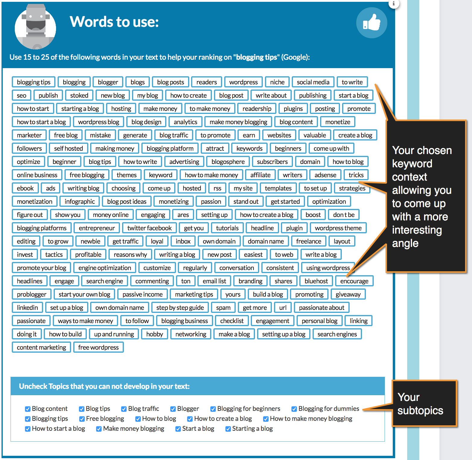 textoptimizer terms