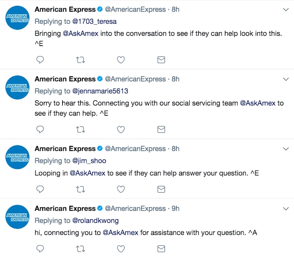 American Express Great Social Support