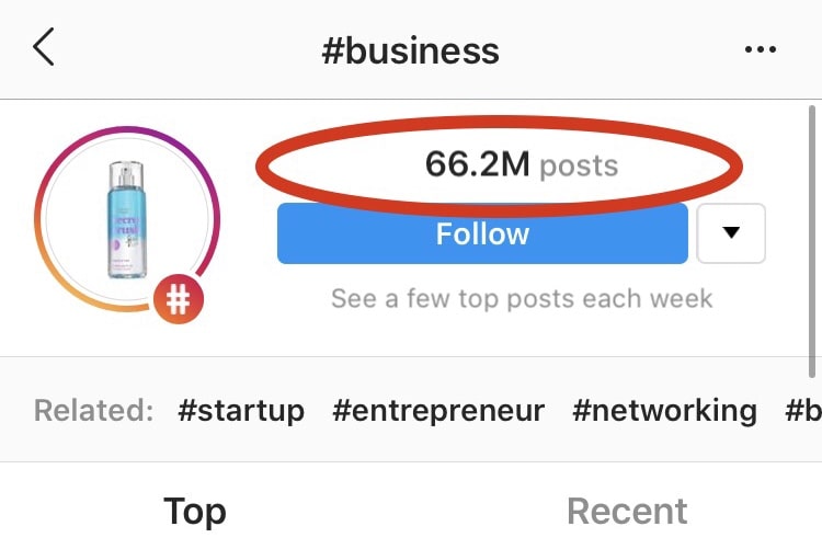 Instagram #business hashtag