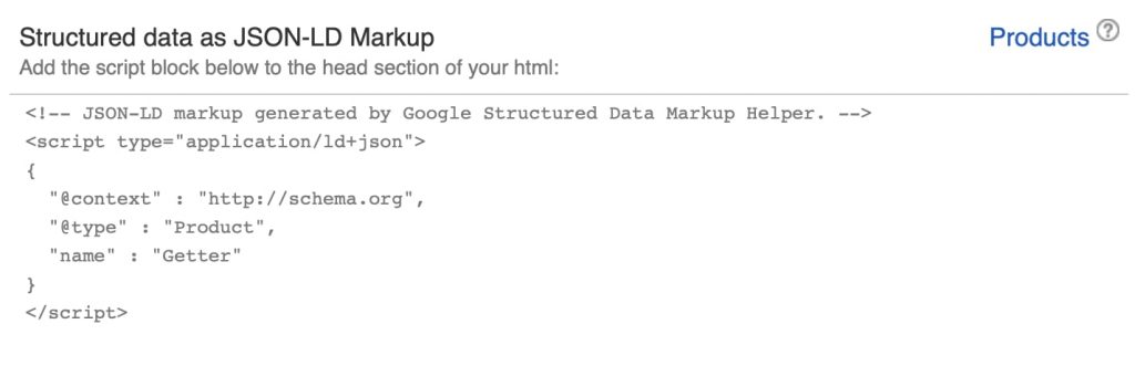 Structured data as JSON-LD