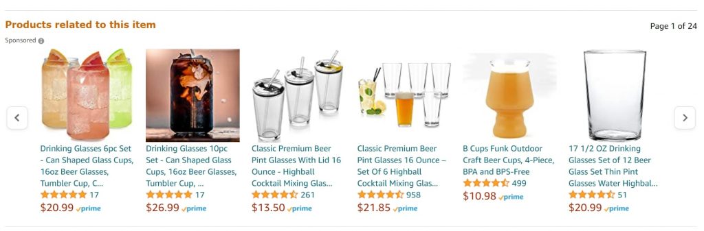 Drinking Glasses 10pc Set - Can Shaped Glass Cups, 16oz Beer