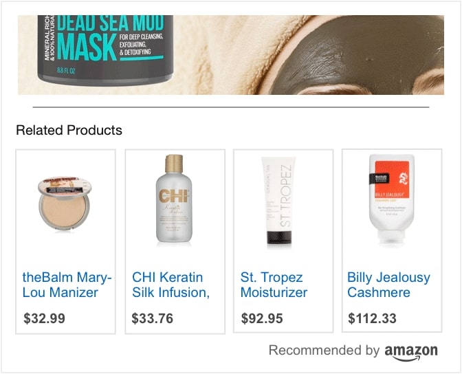 Amazon native ads: Recommendation ads