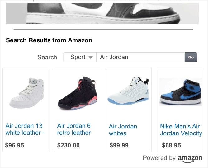 Amazon native ads: Search ads