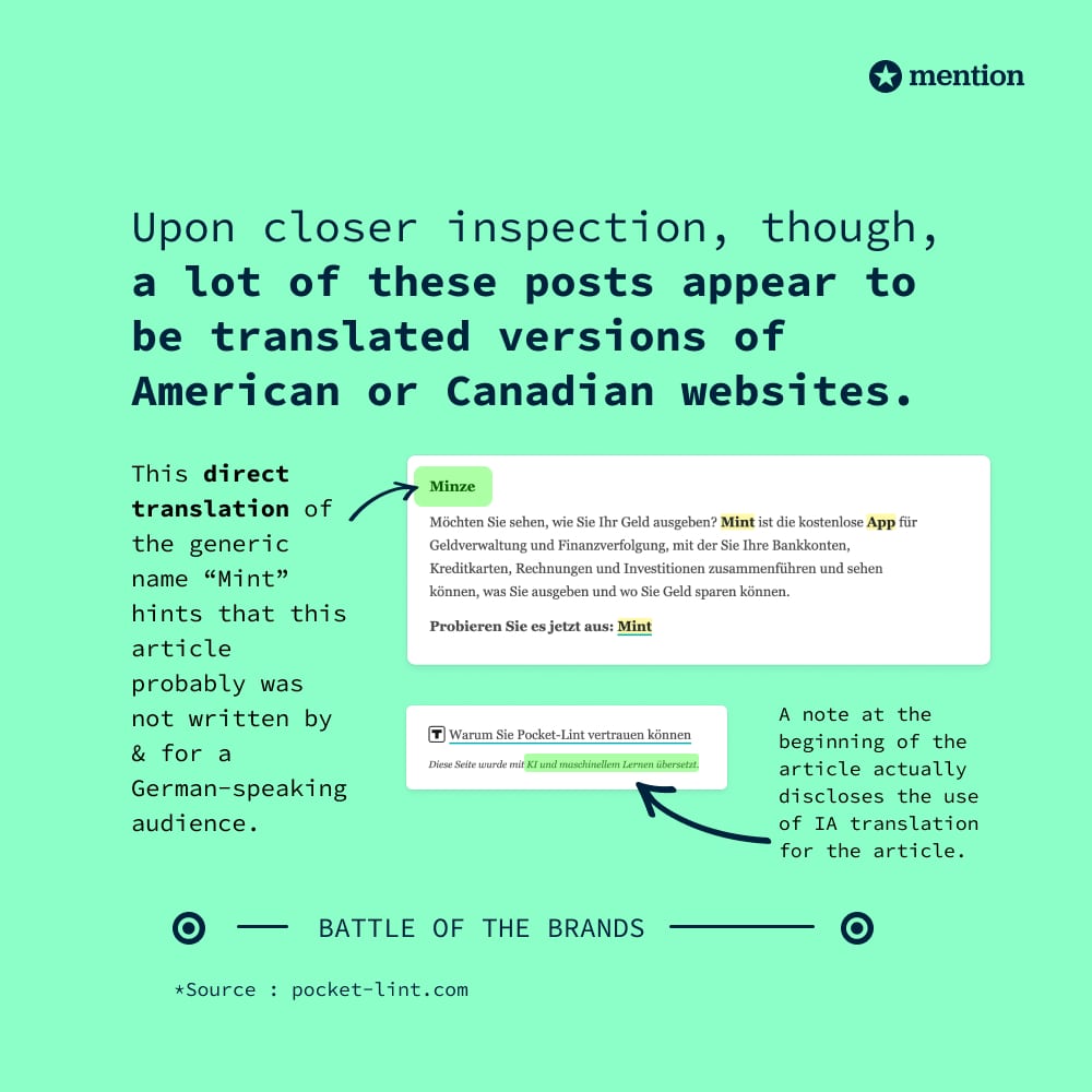 Mint Energie vs Mint Intuit Battle of the Brands by Mention