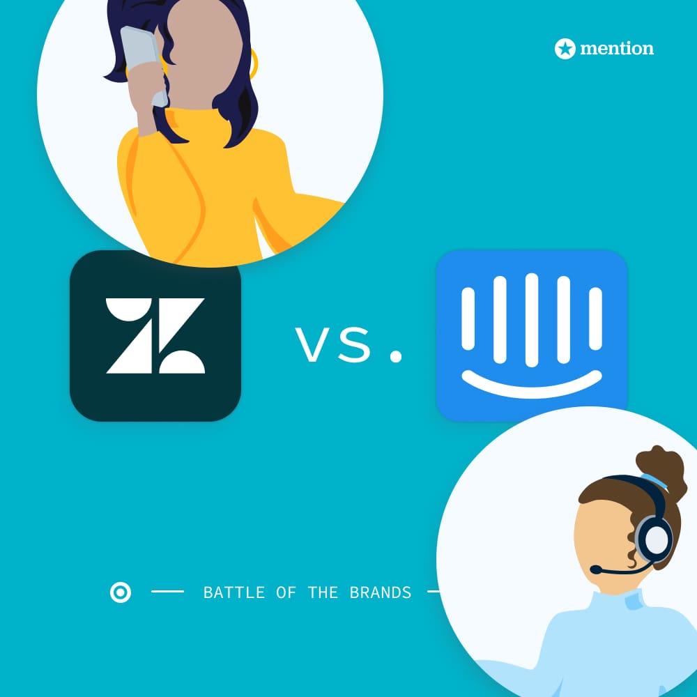 Zendesk vs Battle of the Brands by Mention