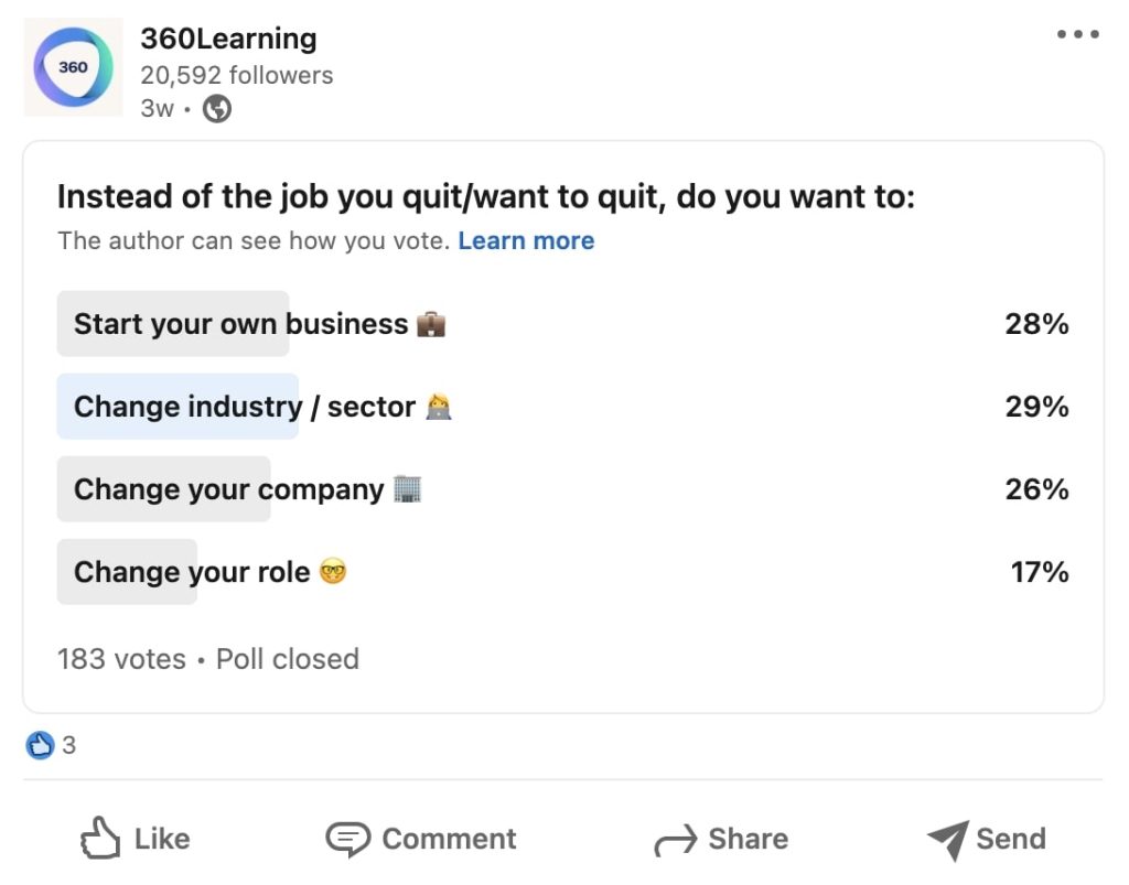 Omröstningar hjälper dig att mäta din publik på LinkedIn