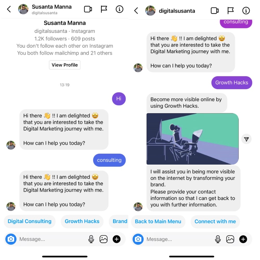 Instagram chatbots: what they are and how to make them