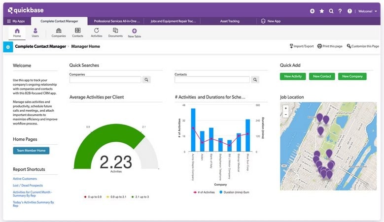 CRM software quickbase