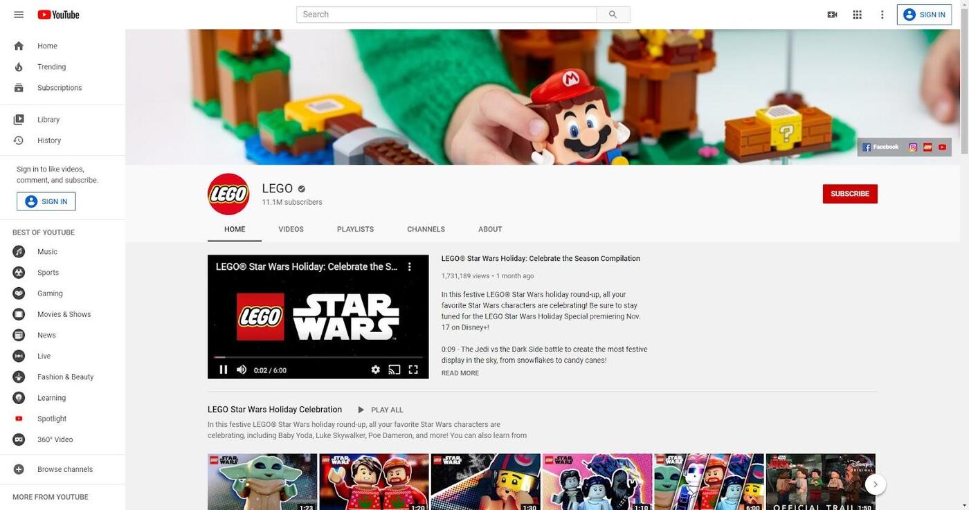 Lego Youtube