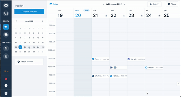 Review the scheduled posts