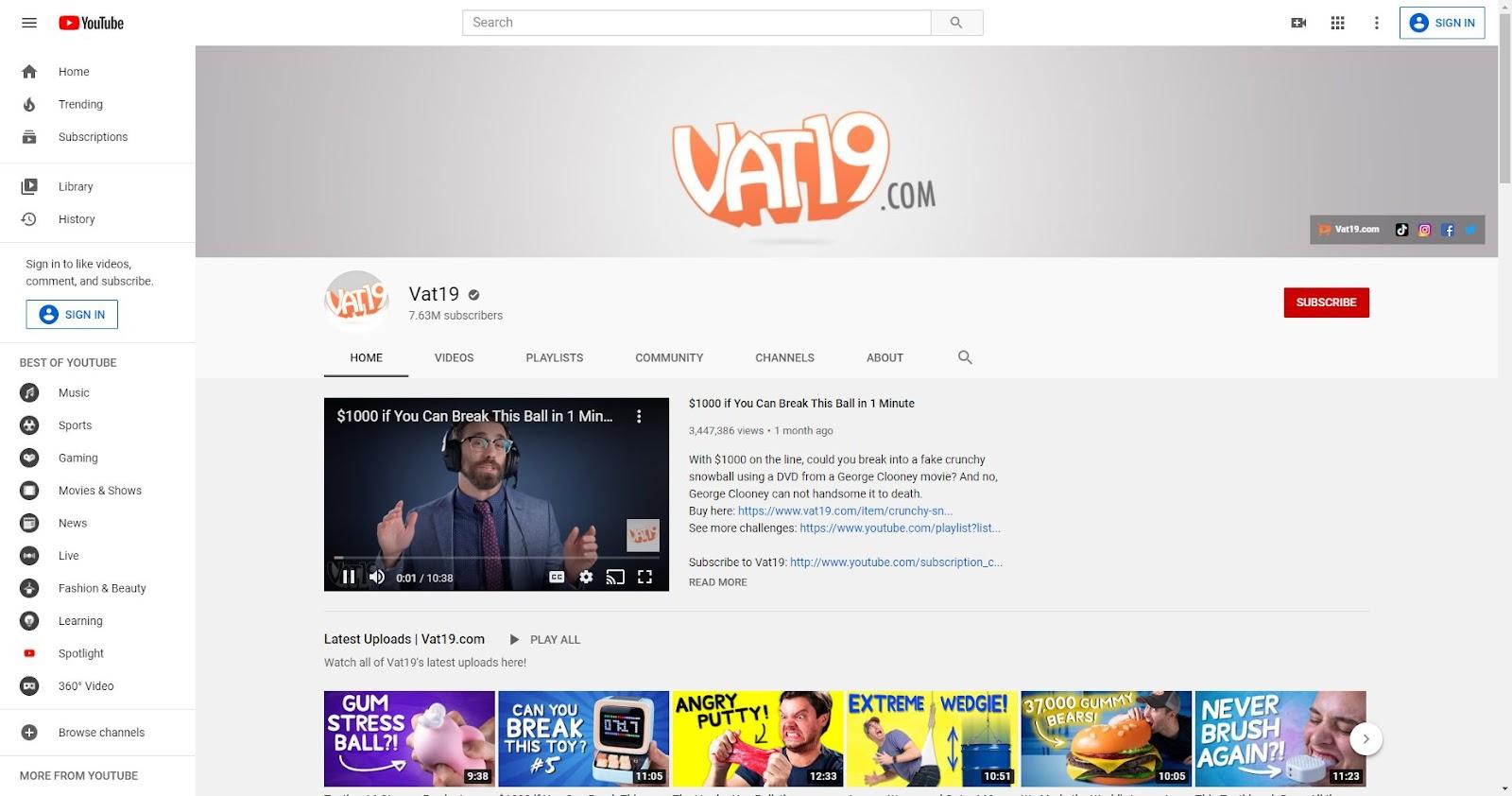 Vat19 Youtube