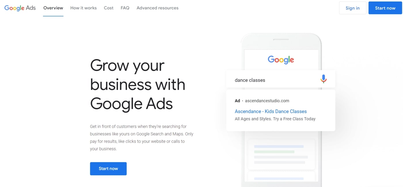 Promote store with Google Ads