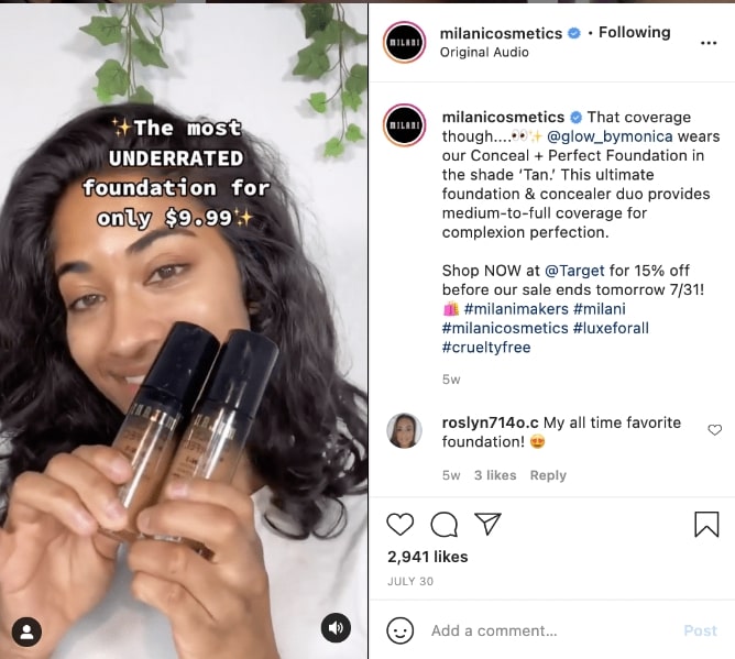 Influencer Promoting Product