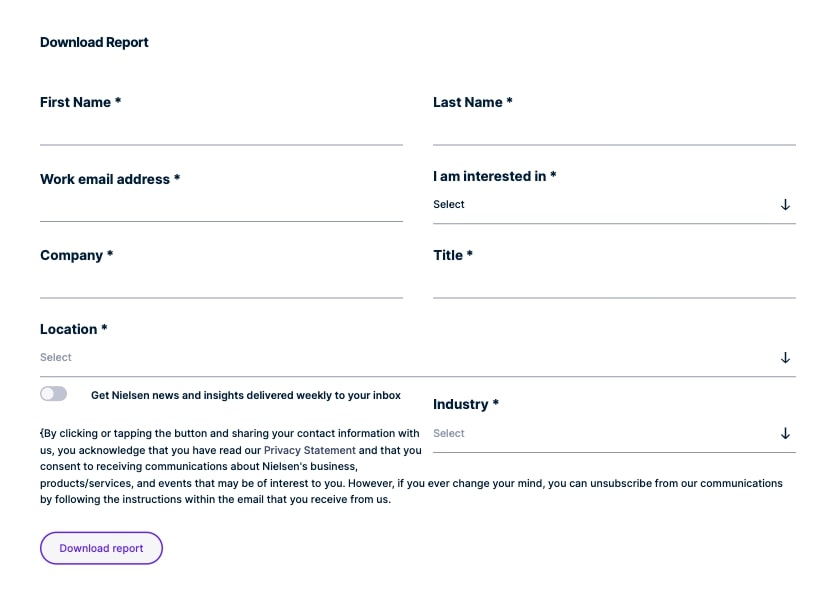 Nielsen Form to Download Report