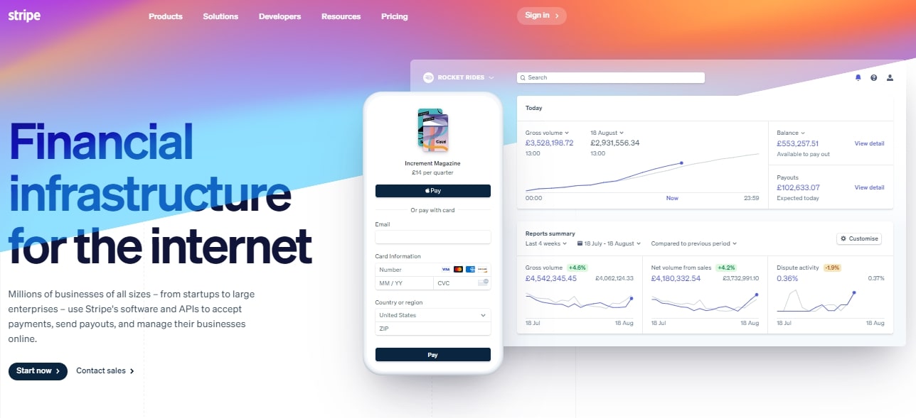 Stripe Landing Page Images