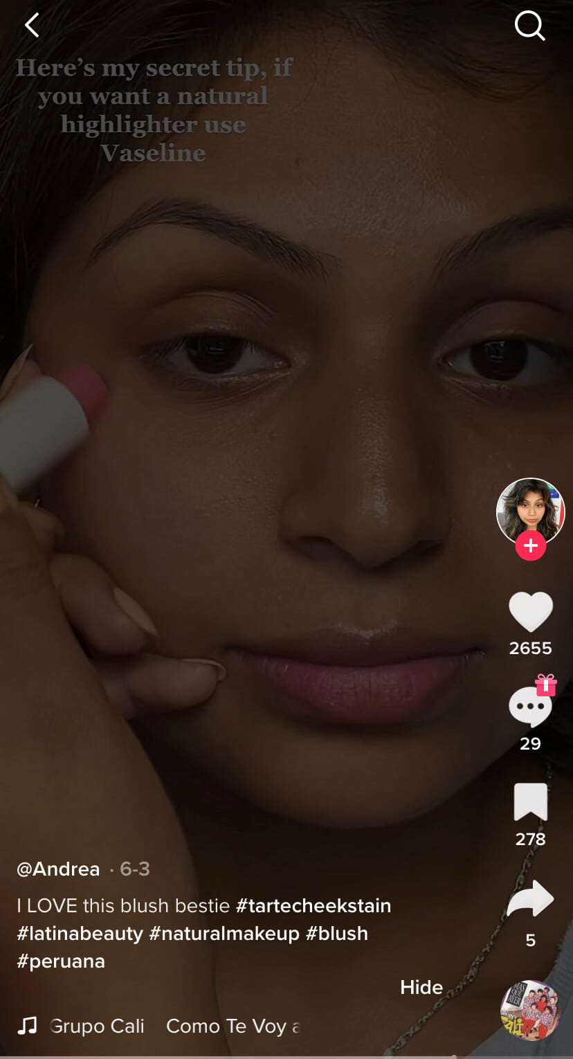 TikTok video vaseline hack