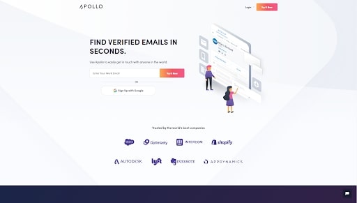 Apollo homepage