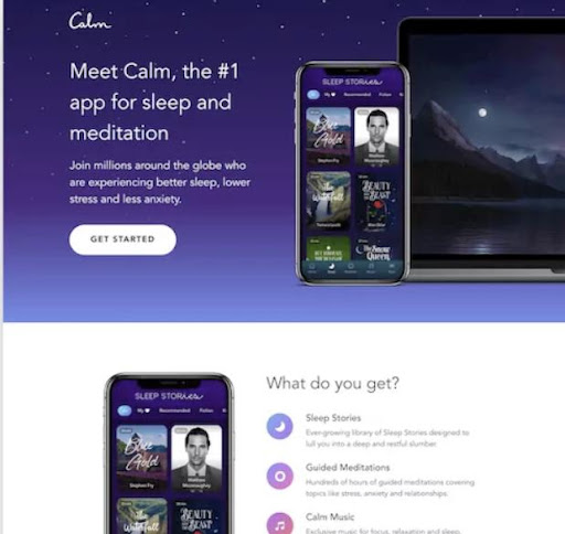 Calm meditation app for sleep