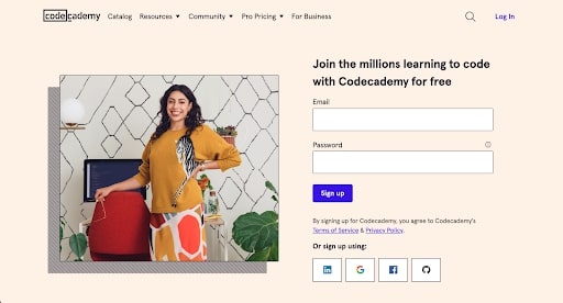 Code academy sign up