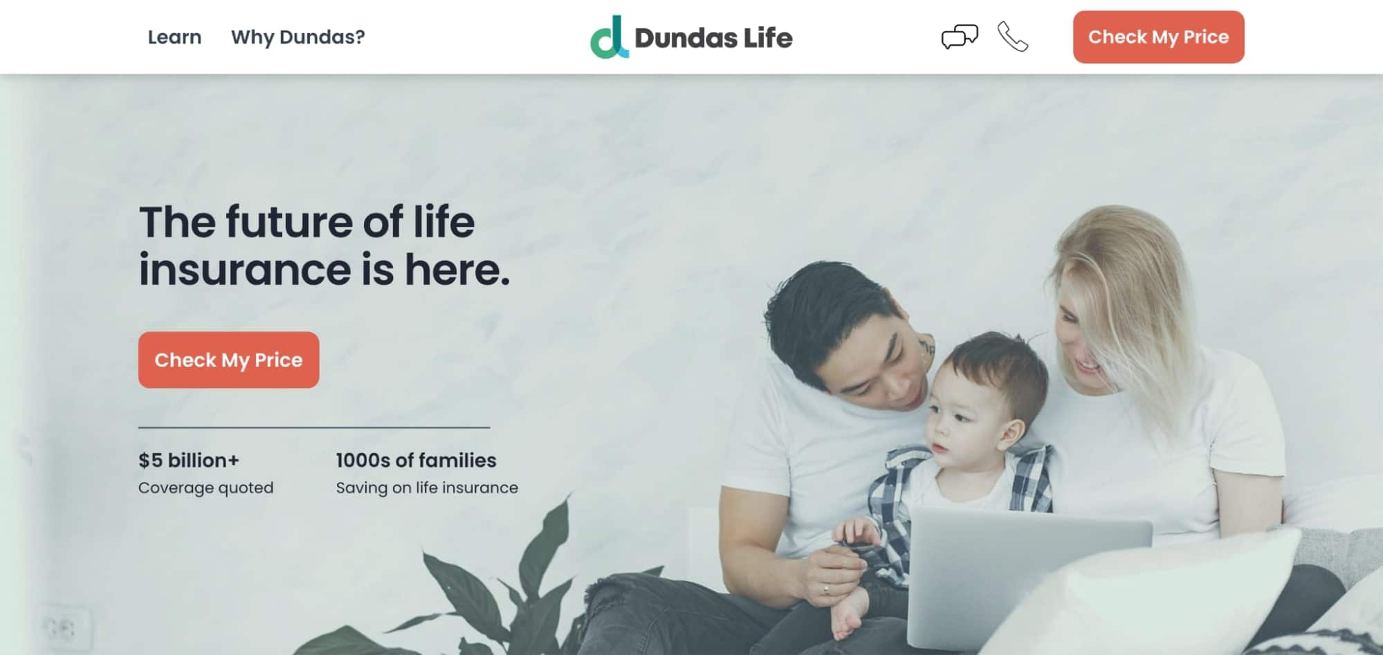 Dundas life price checking page