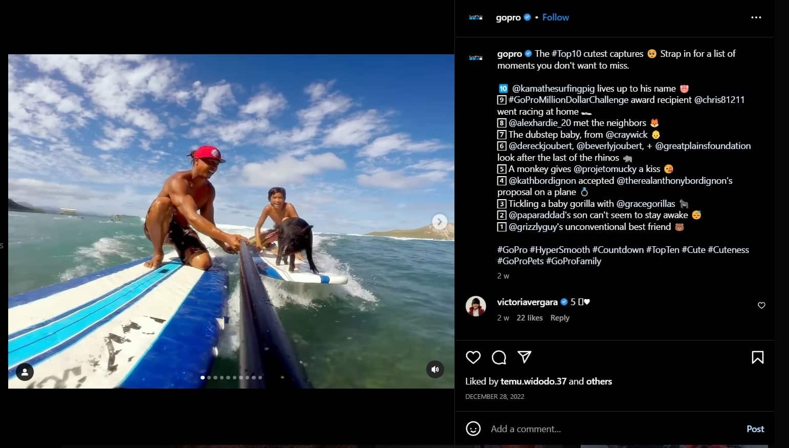 GoPro Instagram Caption