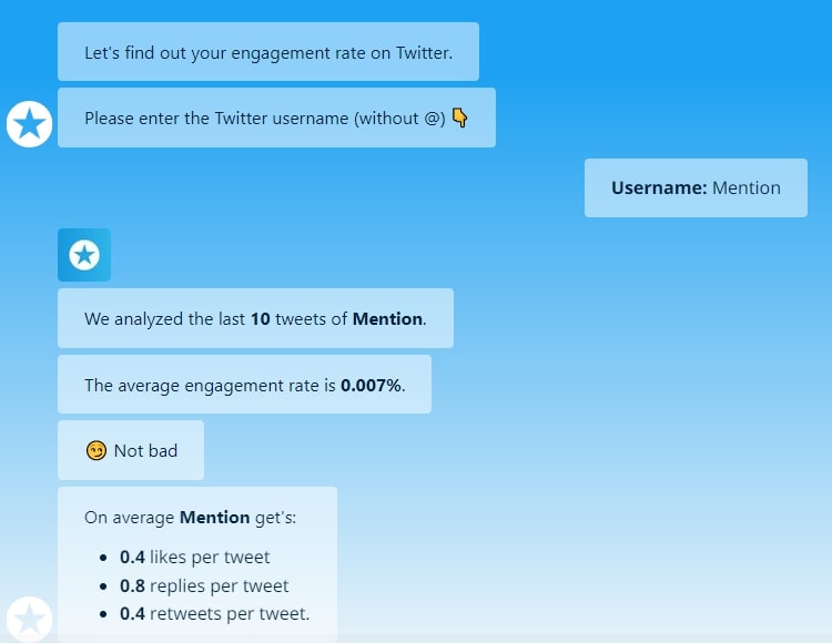 Mention twitter engagement calculator