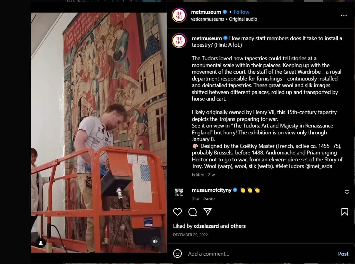 Metropolitan Museum of Art Instagram Caption