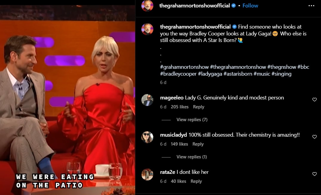 The Graham Norton Show Instagram Caption