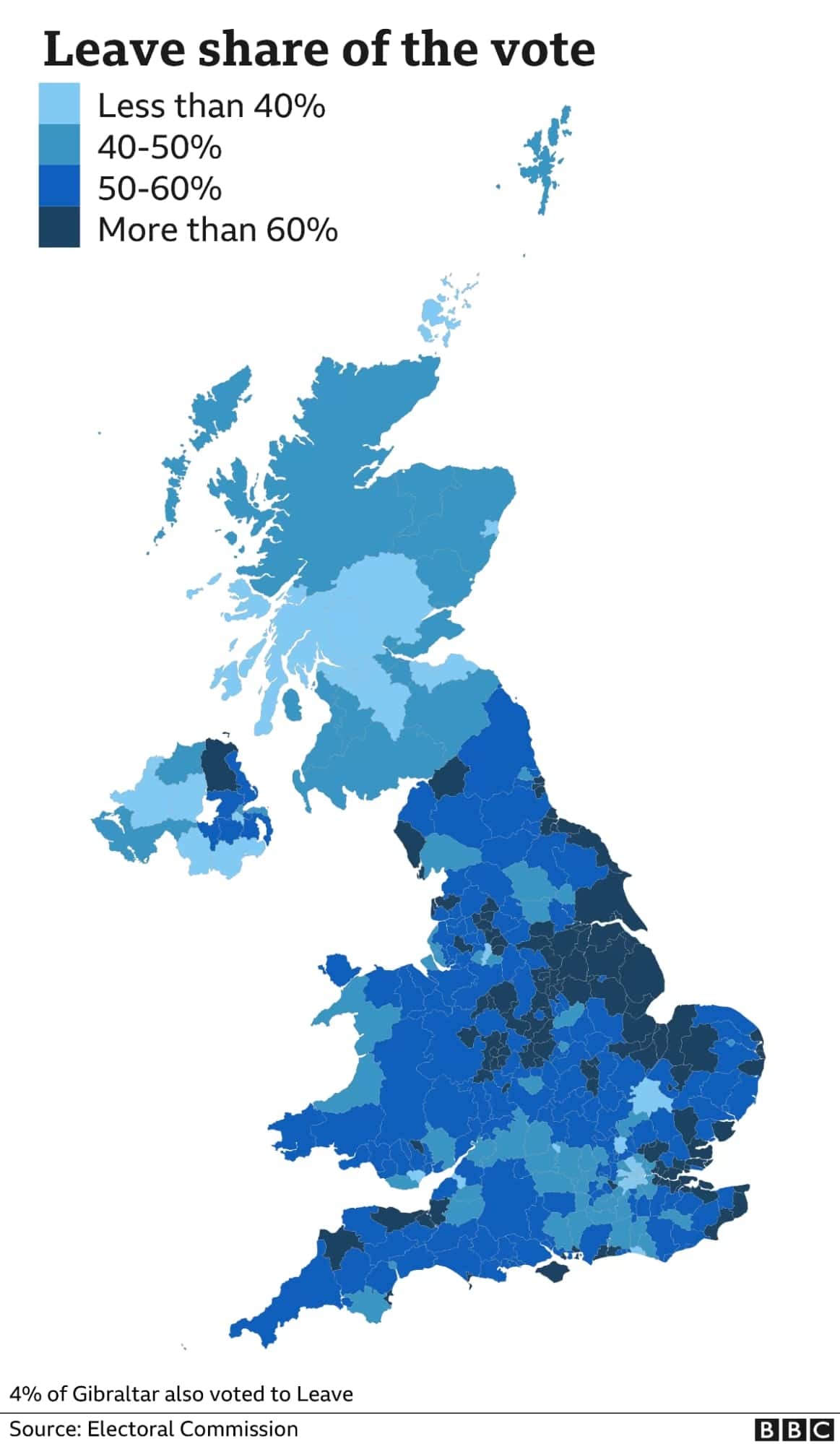 Brexit refendum map