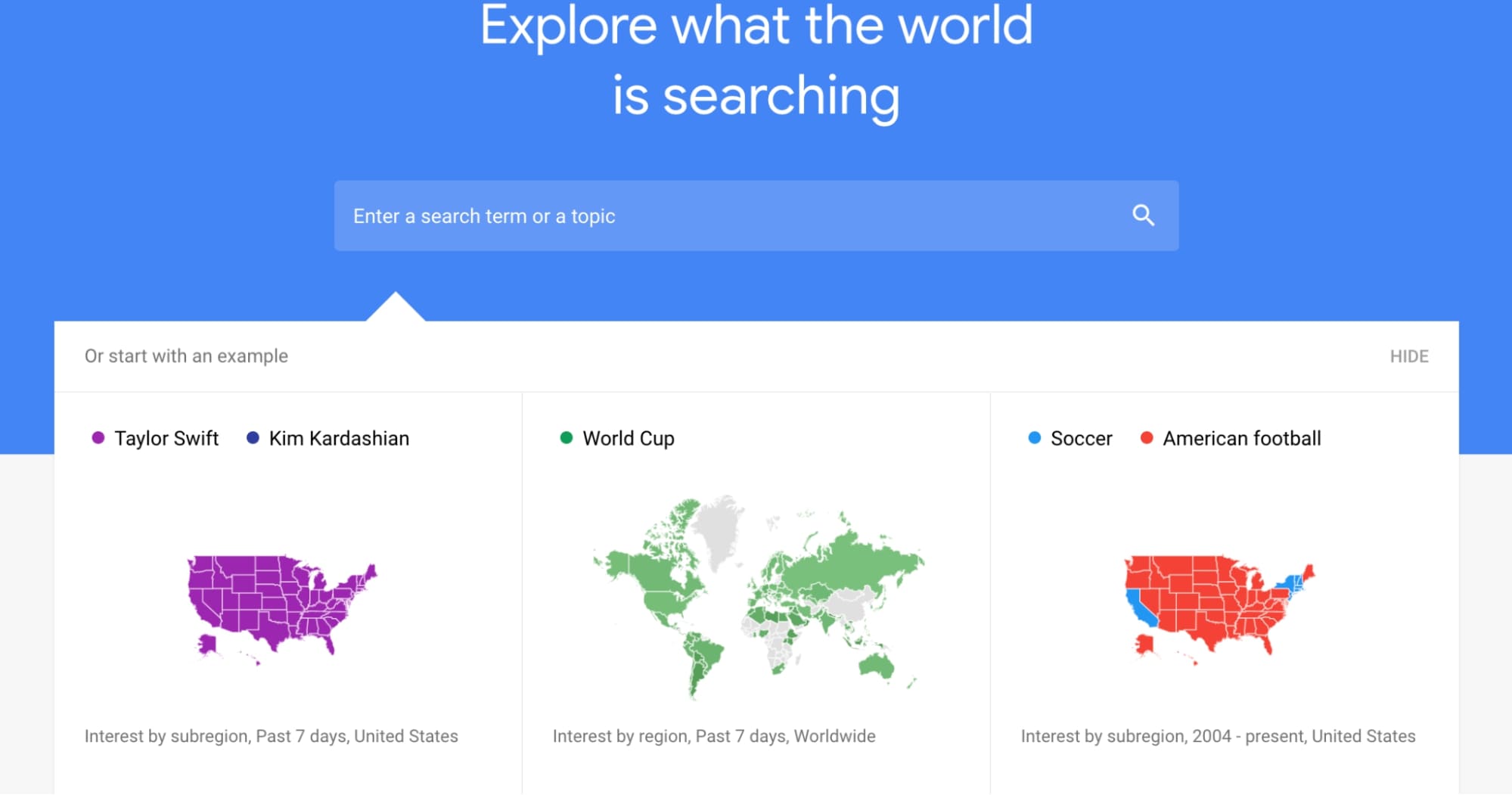 Explore what the world is searching