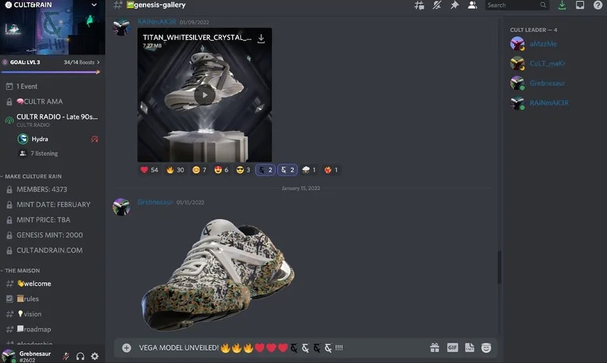 Cult Rain discord page