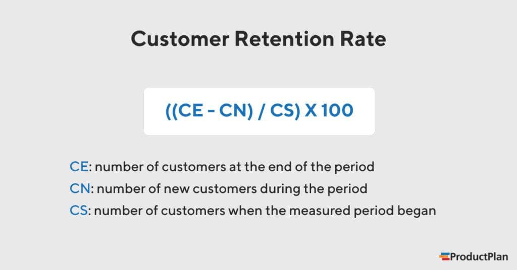 Customer retention rate formula