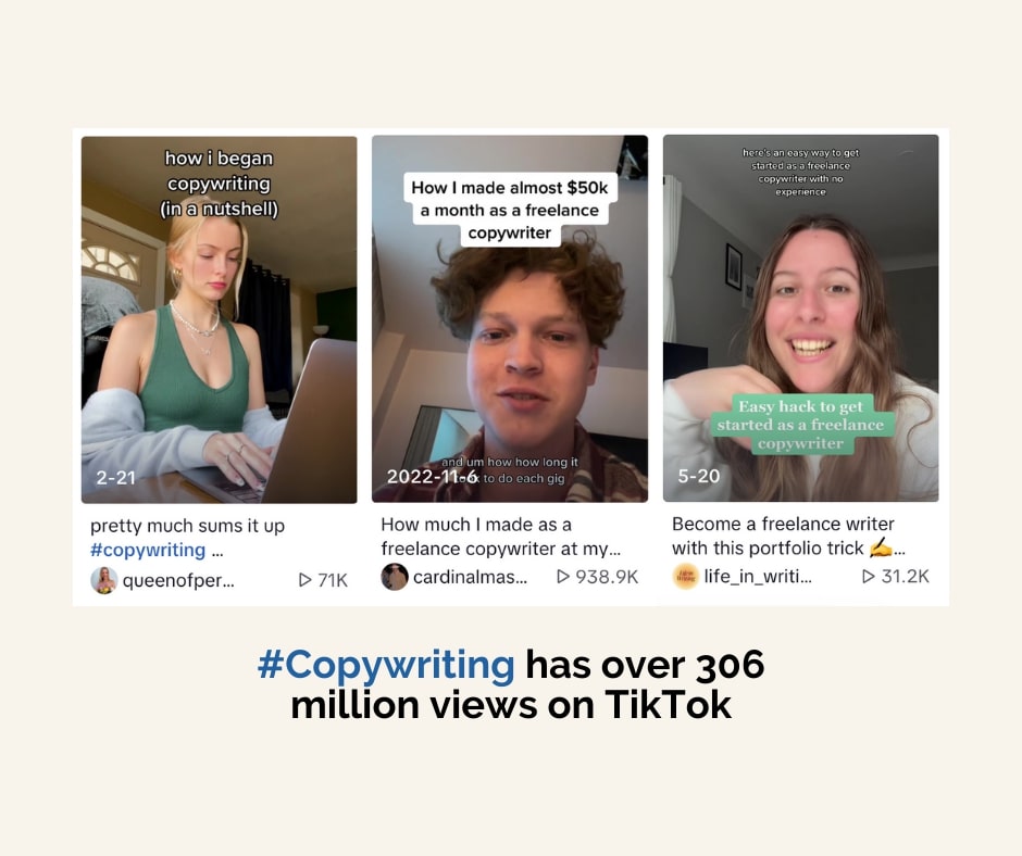 copywriting hashtag tiktok