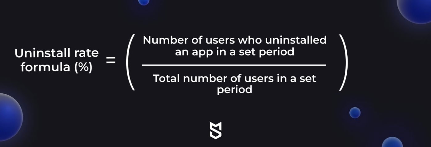 Uninstall rate formula